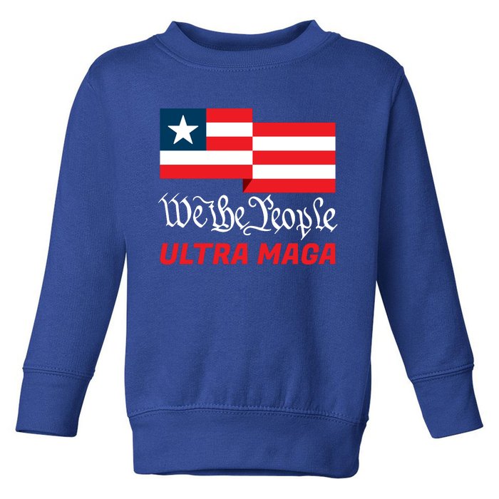 We The People Ultra MAGA Trump 2024 Anti Biden Toddler Sweatshirt