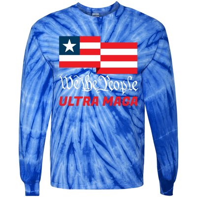 We The People Ultra MAGA Trump 2024 Anti Biden Tie-Dye Long Sleeve Shirt