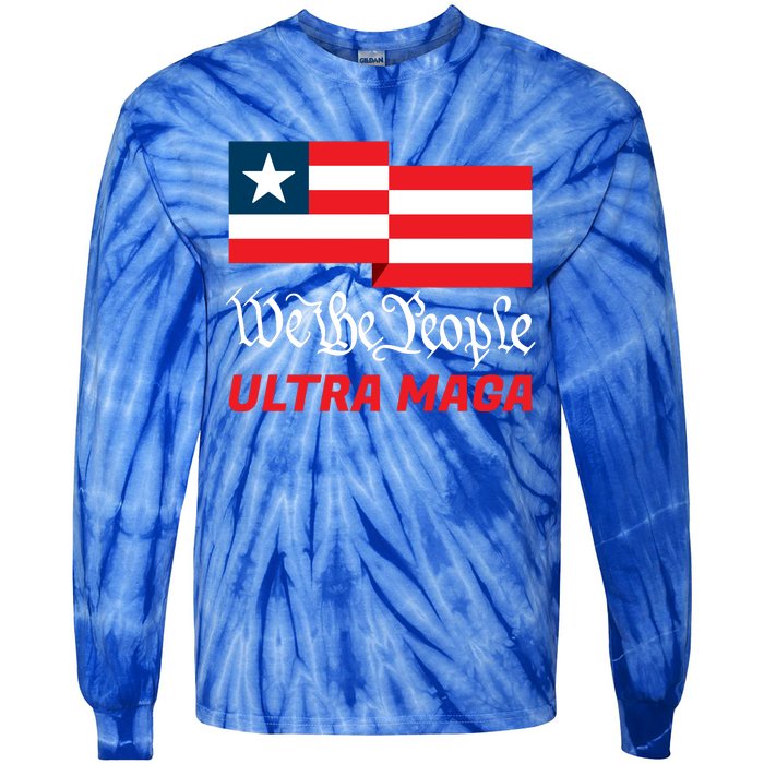 We The People Ultra MAGA Trump 2024 Anti Biden Tie-Dye Long Sleeve Shirt