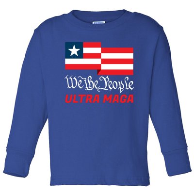 We The People Ultra MAGA Trump 2024 Anti Biden Toddler Long Sleeve Shirt