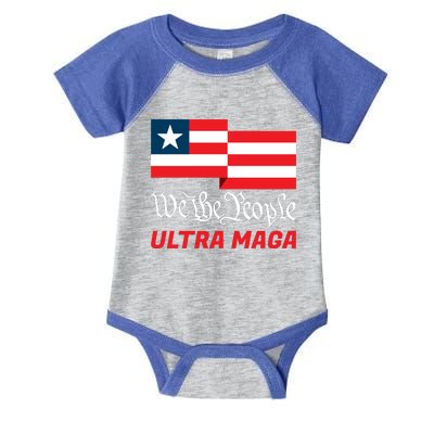 We The People Ultra MAGA Trump 2024 Anti Biden Infant Baby Jersey Bodysuit