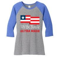 We The People Ultra MAGA Trump 2024 Anti Biden Women's Tri-Blend 3/4-Sleeve Raglan Shirt