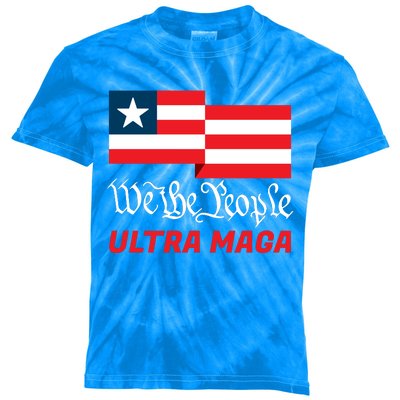 We The People Ultra MAGA Trump 2024 Anti Biden Kids Tie-Dye T-Shirt