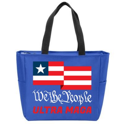 We The People Ultra MAGA Trump 2024 Anti Biden Zip Tote Bag