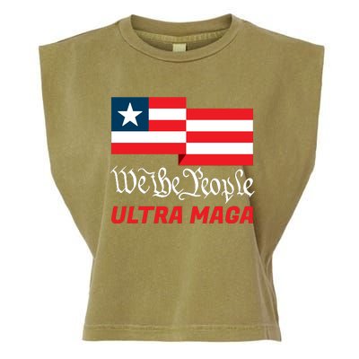 We The People Ultra MAGA Trump 2024 Anti Biden Garment-Dyed Women's Muscle Tee