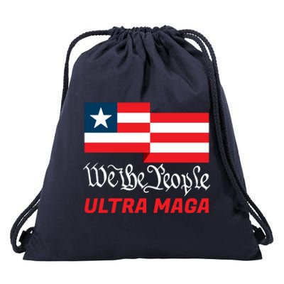 We The People Ultra MAGA Trump 2024 Anti Biden Drawstring Bag