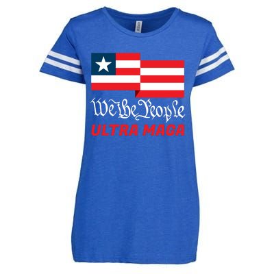 We The People Ultra MAGA Trump 2024 Anti Biden Enza Ladies Jersey Football T-Shirt