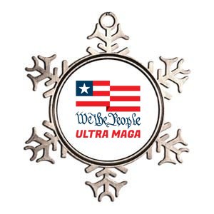 We The People Ultra MAGA Trump 2024 Anti Biden Metallic Star Ornament