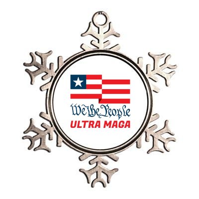 We The People Ultra MAGA Trump 2024 Anti Biden Metallic Star Ornament