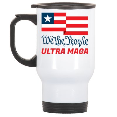 We The People Ultra MAGA Trump 2024 Anti Biden Stainless Steel Travel Mug