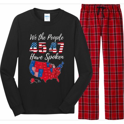 We The People Have Spoken Usa Election 2024 Map Trump 2024 Long Sleeve Pajama Set