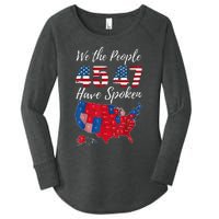 We The People Have Spoken Usa Election 2024 Map Trump 2024 Women's Perfect Tri Tunic Long Sleeve Shirt