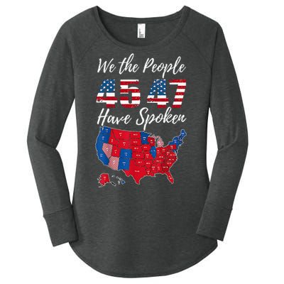 We The People Have Spoken Usa Election 2024 Map Trump 2024 Women's Perfect Tri Tunic Long Sleeve Shirt