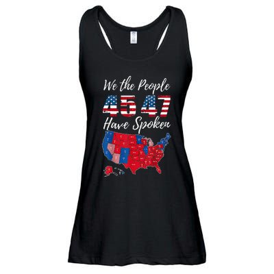 We The People Have Spoken Usa Election 2024 Map Trump 2024 Ladies Essential Flowy Tank