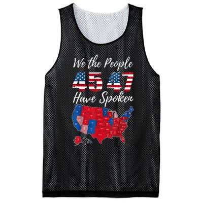 We The People Have Spoken Usa Election 2024 Map Trump 2024 Mesh Reversible Basketball Jersey Tank