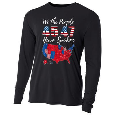 We The People Have Spoken Usa Election 2024 Map Trump 2024 Cooling Performance Long Sleeve Crew