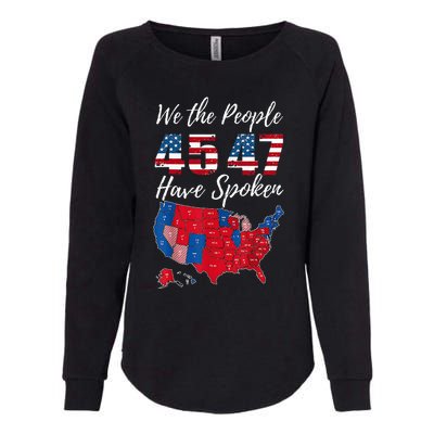 We The People Have Spoken Usa Election 2024 Map Trump 2024 Womens California Wash Sweatshirt