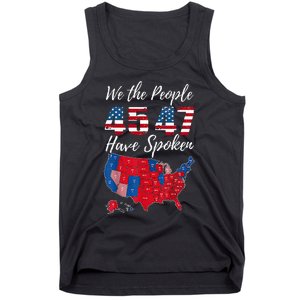 We The People Have Spoken Usa Election 2024 Map Trump 2024 Tank Top