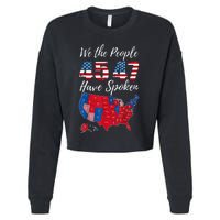 We The People Have Spoken Usa Election 2024 Map Trump 2024 Cropped Pullover Crew