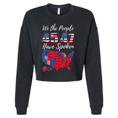 We The People Have Spoken Usa Election 2024 Map Trump 2024 Cropped Pullover Crew