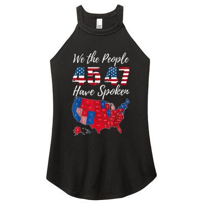 We The People Have Spoken Usa Election 2024 Map Trump 2024 Women's Perfect Tri Rocker Tank