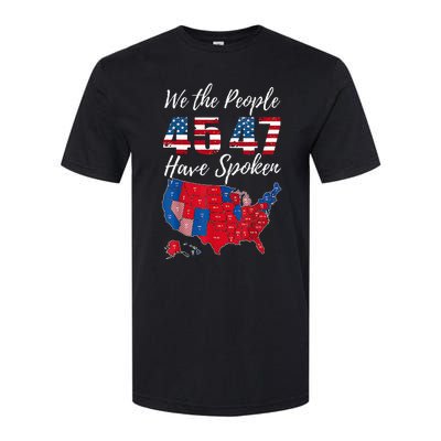 We The People Have Spoken Usa Election 2024 Map Trump 2024 Softstyle CVC T-Shirt