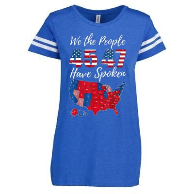 We The People Have Spoken Usa Election 2024 Map Trump 2024 Enza Ladies Jersey Football T-Shirt