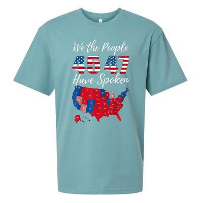 We The People Have Spoken Usa Election 2024 Map Trump 2024 Sueded Cloud Jersey T-Shirt