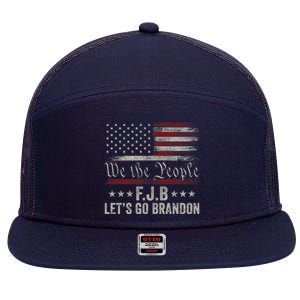 We The People, Let’s Go, Brandon Conservative Anti Liberal 7 Panel Mesh Trucker Snapback Hat