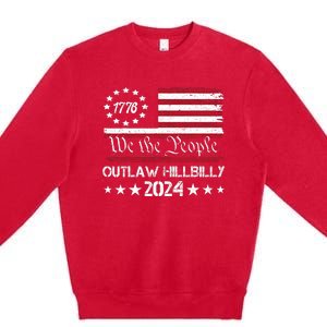 We The People Outlaw Hillbilly 2024 Trump Vance Premium Crewneck Sweatshirt