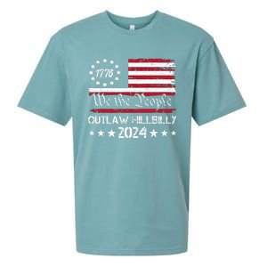 We The People Outlaw Hillbilly 2024 Trump Vance Sueded Cloud Jersey T-Shirt