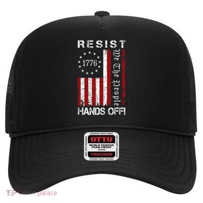  We The People American Flag Protest  High Crown Mesh Back Trucker Hat