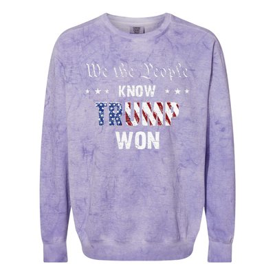 We The People Know Trump Won Colorblast Crewneck Sweatshirt