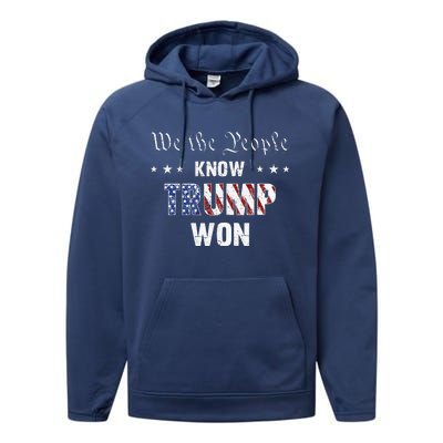 We The People Know Trump Won Performance Fleece Hoodie