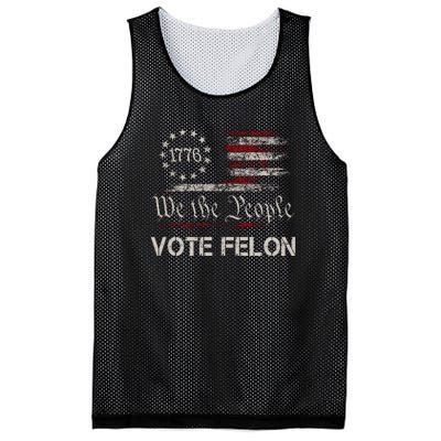 We The People Vote Felon Funny 1776 Mesh Reversible Basketball Jersey Tank