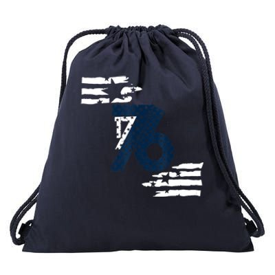 We The People 1776 American Flag Drawstring Bag