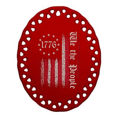 We The People 1776 Spark Ceramic Oval Ornament