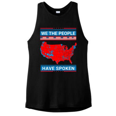 We The People Have Spoken Map Of 2024 Election Results Women Ladies PosiCharge Tri-Blend Wicking Tank