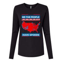 We The People Have Spoken Map Of 2024 Election Results Women Womens Cotton Relaxed Long Sleeve T-Shirt