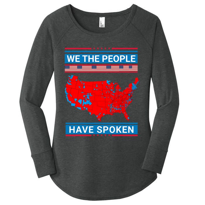 We The People Have Spoken Map Of 2024 Election Results Women Women's Perfect Tri Tunic Long Sleeve Shirt