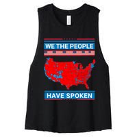 We The People Have Spoken Map Of 2024 Election Results Women Women's Racerback Cropped Tank