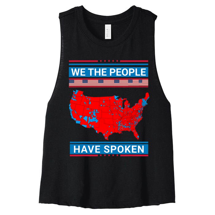 We The People Have Spoken Map Of 2024 Election Results Women Women's Racerback Cropped Tank