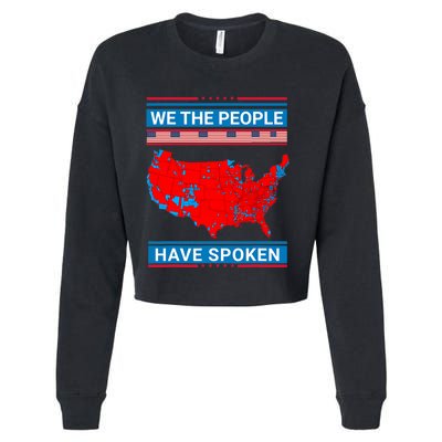 We The People Have Spoken Map Of 2024 Election Results Women Cropped Pullover Crew