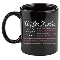 We The People Betsy Ross Flag Preamble Of The Constitution Gift 11oz C Handle Ceramic Mug