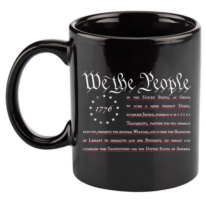 We The People Betsy Ross Flag Preamble Of The Constitution Gift 11oz C Handle Ceramic Mug