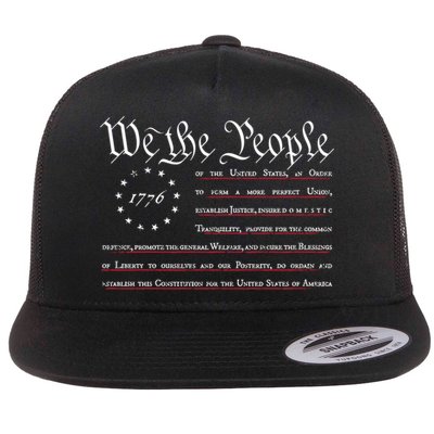 We The People Betsy Ross Flag Preamble Of The Constitution Gift Flatbill Hat