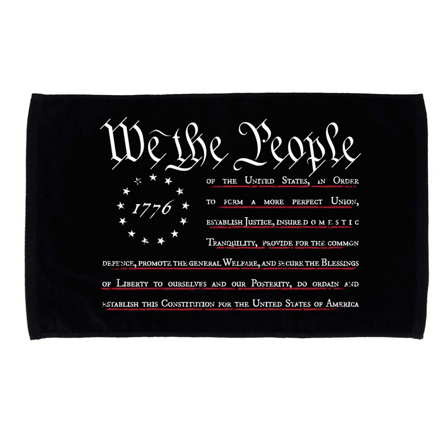 We The People Betsy Ross Flag Preamble Of The Constitution Gift Microfiber Hand Towel