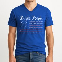 We The People Betsy Ross Flag Preamble Of The Constitution Gift V-Neck T-Shirt