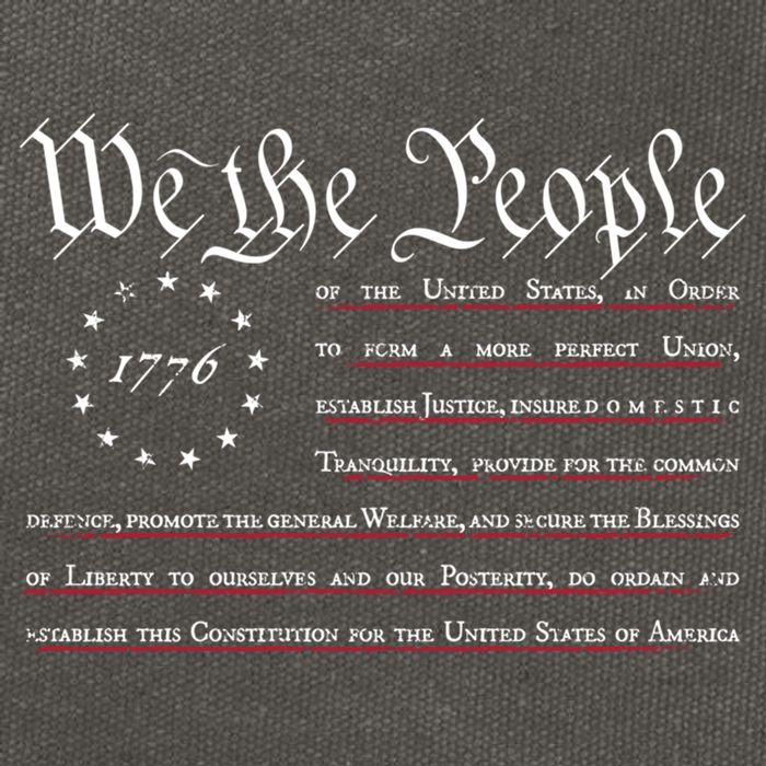We The People Betsy Ross Flag Preamble Of The Constitution Gift Cotton Canvas Backpack