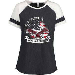 We The People Have Had Enough American Enza Ladies Jersey Colorblock Tee